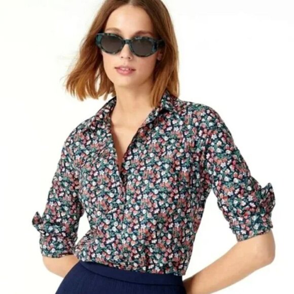J. Crew slim perfect shirt in Liberty Sarah ditsy floral size 6 - Picture 1 of 7